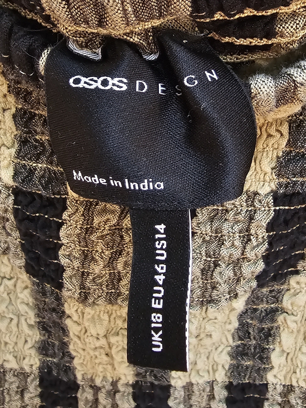 ASOS Design Gingham Maxi Dress - Sz. 14 - Picture 5 of 5
